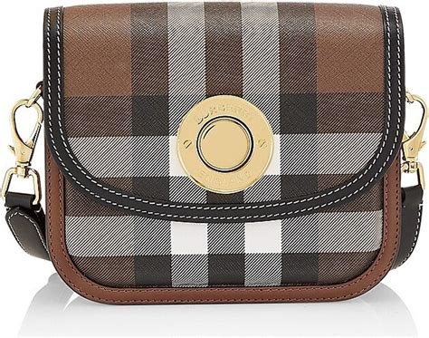 Burberry Small Elizabeth Check Coated Canvas Crossbody Bag